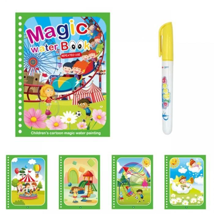 Livre De Dessin Magique à L’eau – Stylo Inclus, Réutilisable, Thème Ferme – Cadeau Pour Tout-petits 3 Ans+
