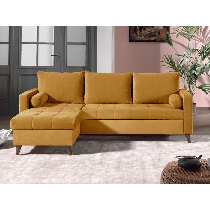 Polar Canape D Angle Reversible Convertible En Velours Au