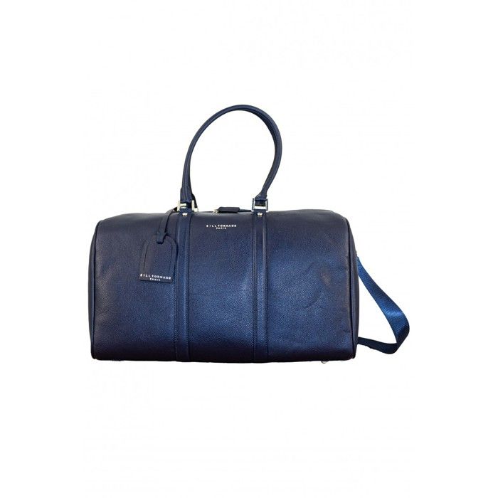 Bill Tornade Sac de voyage en cuir Gavroche Bleu Marine Homme