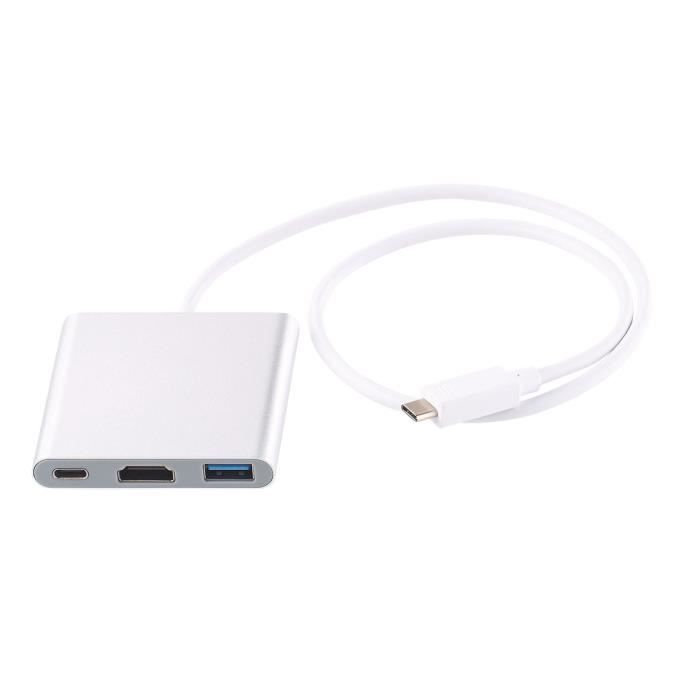 Câble Adaptateur HDMI vers VGA 1080p Portable et câble Audio 3,5 mm dalimentation USB,Câble Adaptateur HDMI（Noir）
