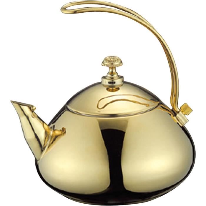 Bouilloire à Thé Sifflante 3.5L En Forme De Citrouille - Acier Inoxydable Noir, Pour Toutes Cuisinières (induction, Gaz, électrique)