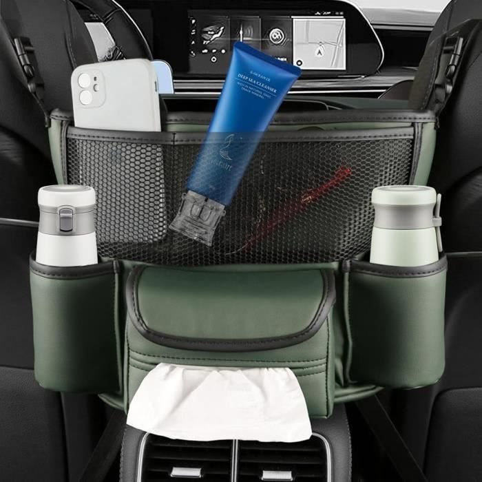 Organisateur De Siège Voiture Pour Toyota Hilux 2018-2023 – Sac Rangement Multifonction 3 Poches – Filet Élastique Siège Arrière