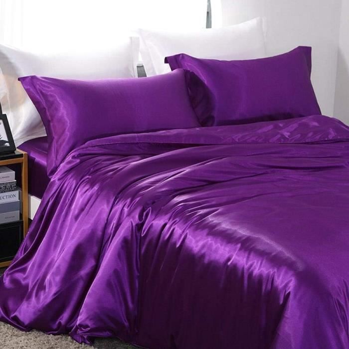 Draps Et Taies D'Oreillers,Lit Simple Couleur Unique Pièce Double 1.8 — free download