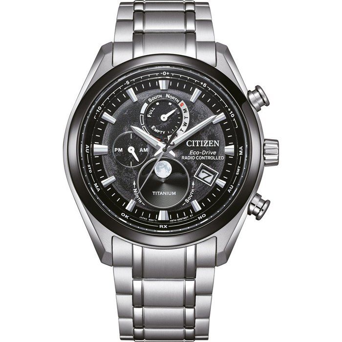 Montre Hommes Citizen BY1018-80E - Argent Titane - 43mm - Etanche 10 bar - Energie solaire - Verre saphir