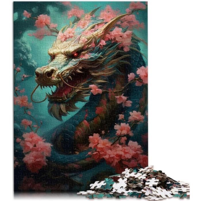 Puzzle 1000 Pièces Fleurs De Cerisier Japonais – Coupe Précise, Affiche Incluse, Lettres Au Dos – Pour Adultes Et Enfants, Taille 26x38 Cm
