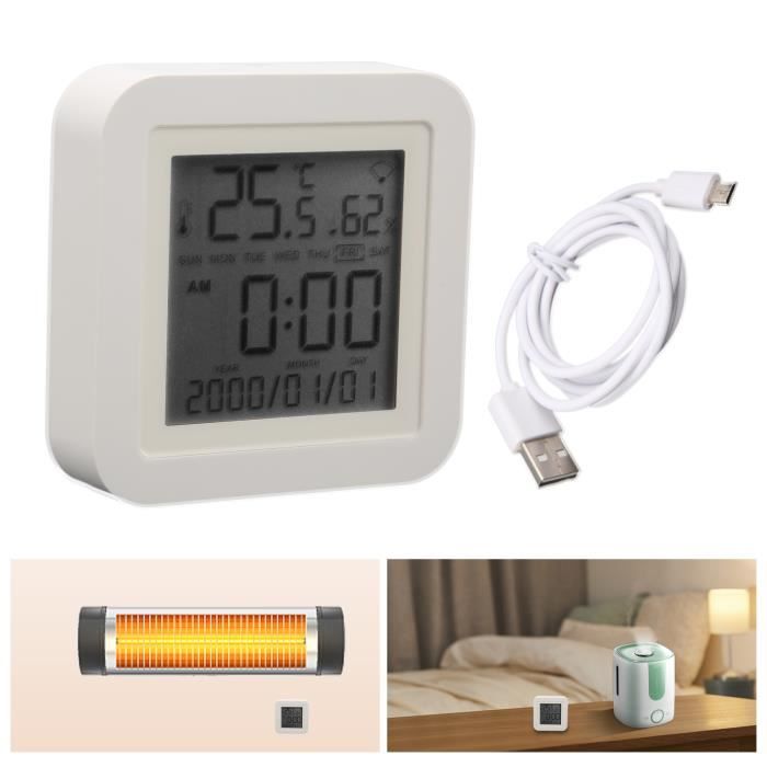 Capteur Intelligent Température Humidité WiFi - Pour Cave à Vin, Serre, Sous-sol - Application Et Compatibilité Alexa/Google Home