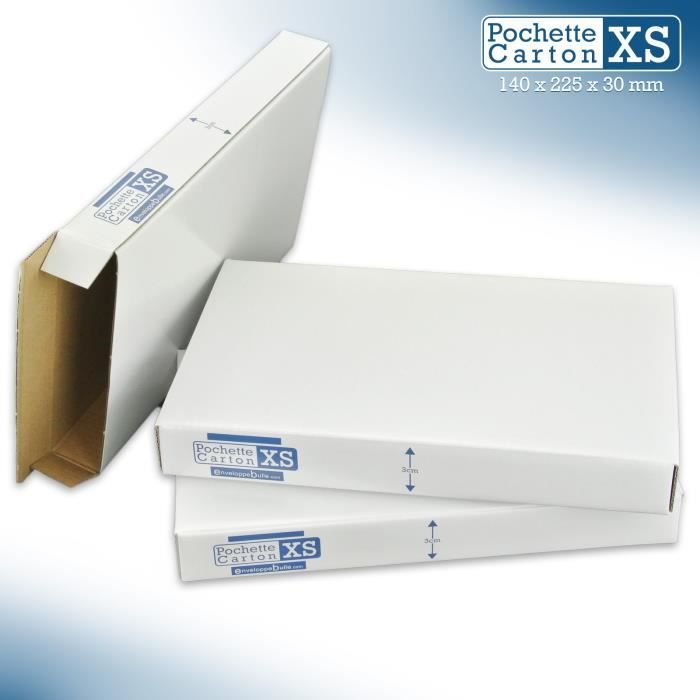 Lot De 50 Boîtes Pochettes Carton L - Hauteur 3cm - La Poste