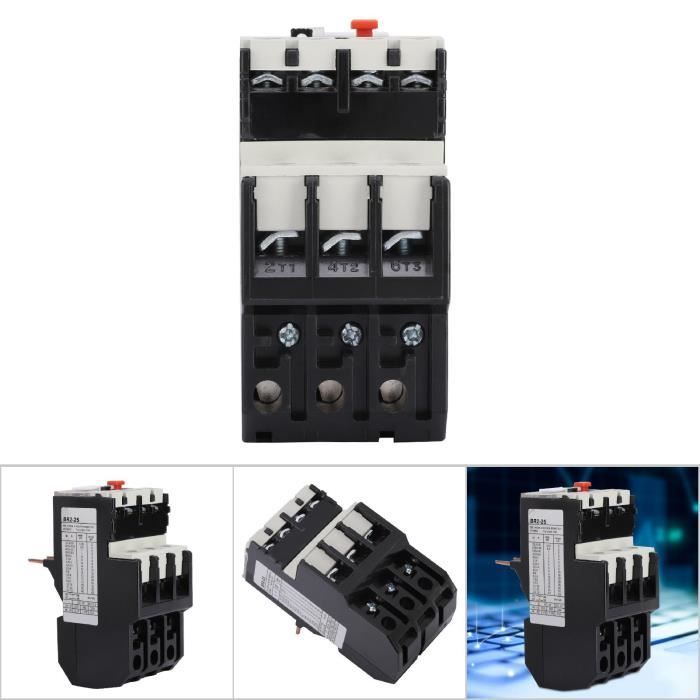 Relais Thermique De Surcharge BR2-25 17-25A – Protection Moteur Électrique 1NO+1NC, Réglable 50-60Hz, Fiable Et Durable