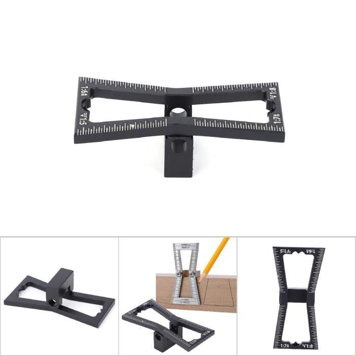 Marqueur Gabarit Queue D'aronde Pour Travail Du Bois - Modules 1:4 à 1:9 Et Angles 45° / 90°, En Alliage Aluminium