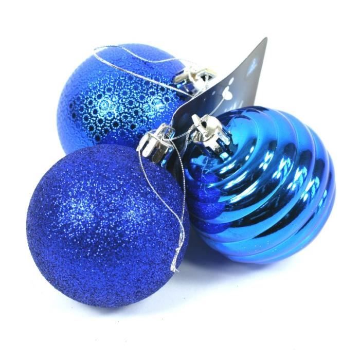 Boules de Noël Bleu X 3 Diamètre 5 cm Cdiscount Maison