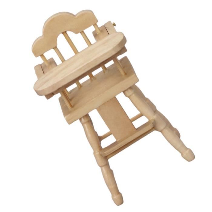 Chaise de maison de poupée Chaise Miniature Mini Canapé Floqué Modèle