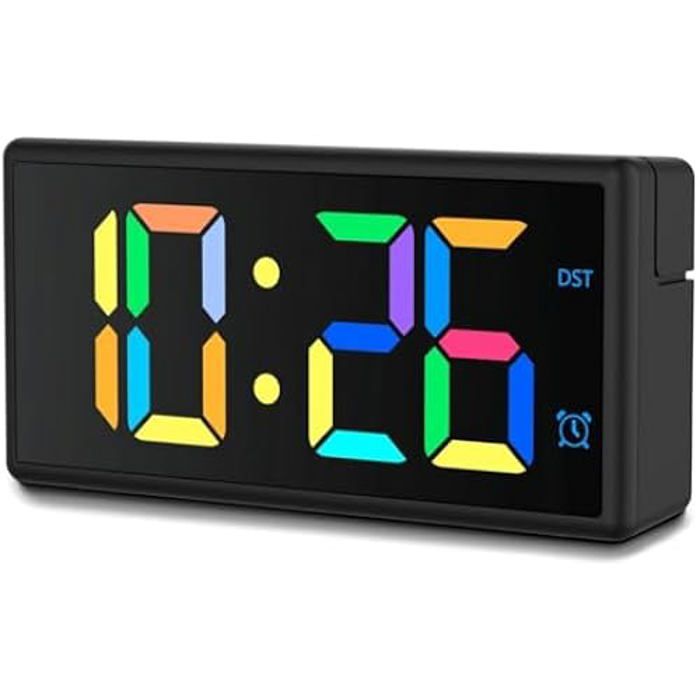 Réveil numérique - HAMA - Ibiza - Écran multicolore - Charge USB - Volume réglable