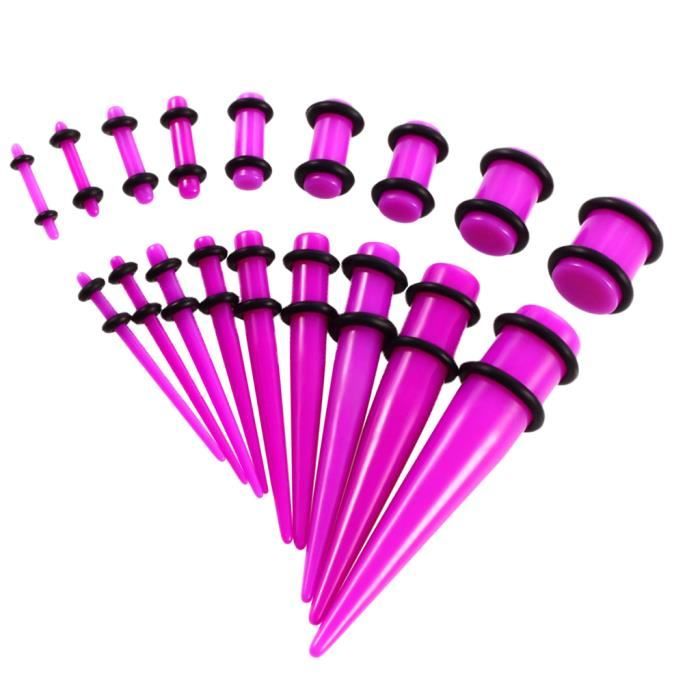 Kit De 12 Tunnels De Silicone Pour Oreilles - Extensibles, Flexibles, Multicolores, Neuves Avec étiquettes
