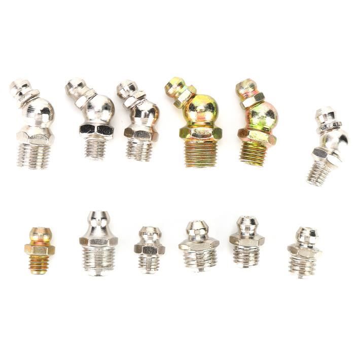 Lot De 5 Raccords Graisseurs Droit En Laiton 1/2" BSPP Mâle - Pour Lubrification Machines, Roulements