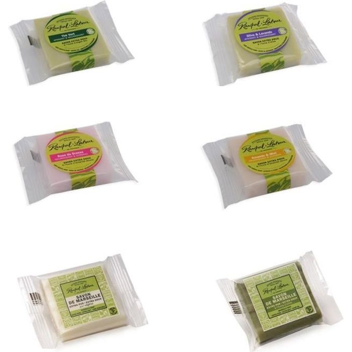 Lot De 6 Mini Savons Naturels Rampal Latour Savonnettes De 25g