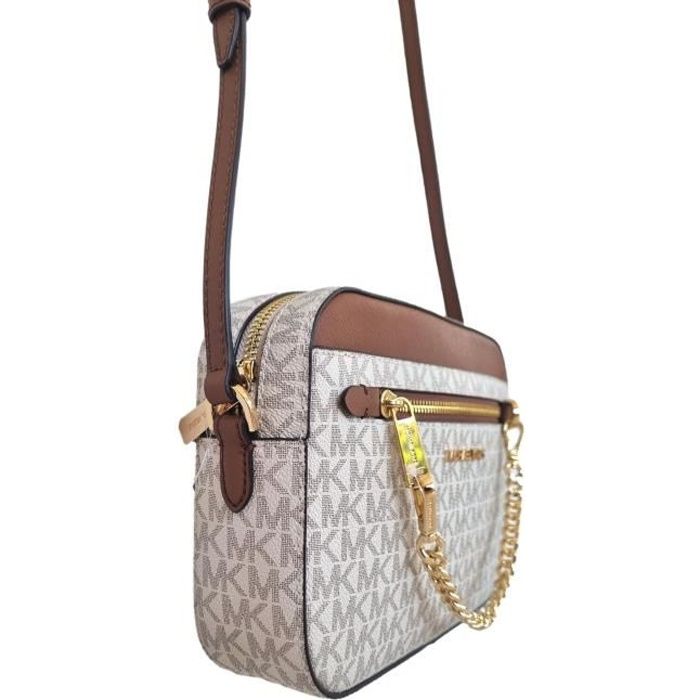 Michael Kors Sac Bandoulière Femme Cuir Saffiano Vanille Signature - Achat  / Vente Michael Kors Sac Bandoulièr - Cdiscount