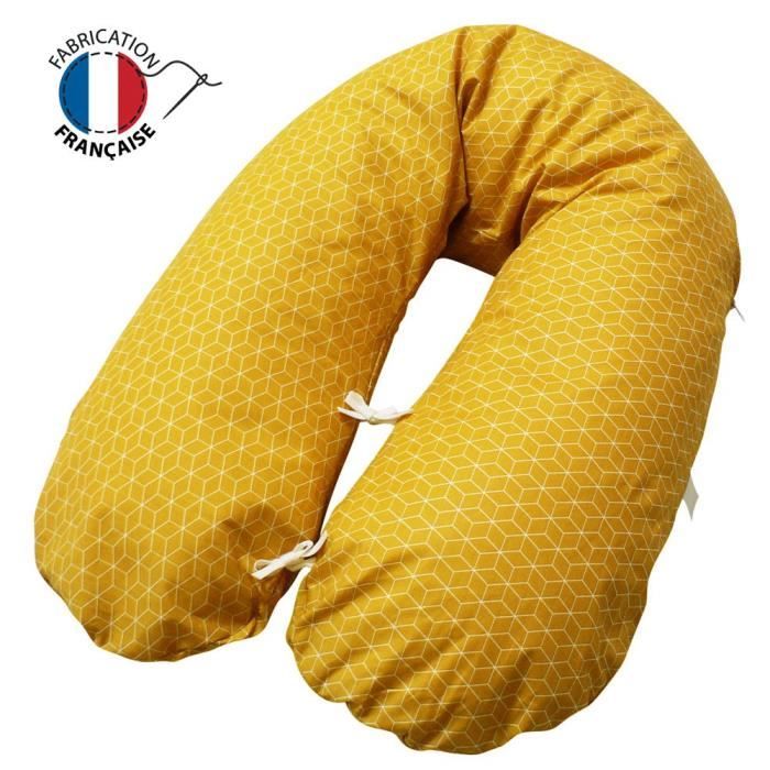 Coussin D Allaitement Geometrique Moutarde Fabrication Francaise Cdiscount Puericulture Eveil Bebe