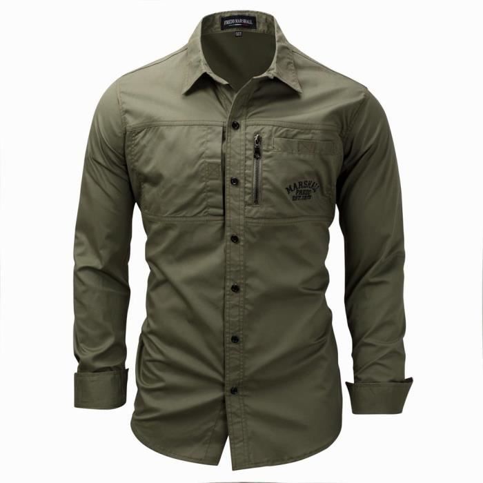 Chemise kaki militaire discount