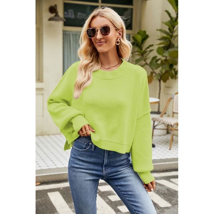 Pull vert clair femme outlet