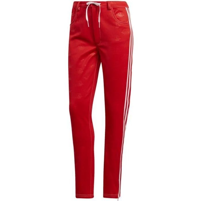 Pantalon de survêtement adidas Originals - Femme - Coupe slim - Taille haute - Rouge
