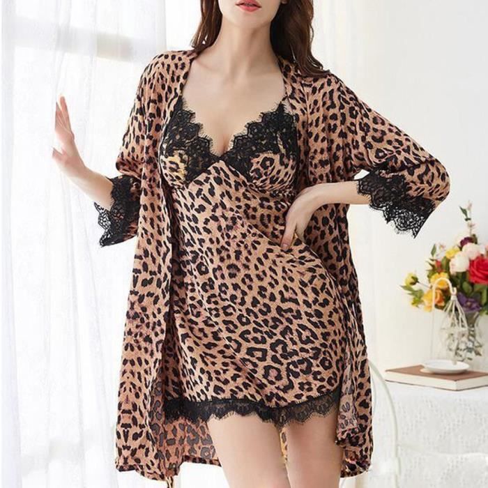 Chemise de nuit leopard clearance