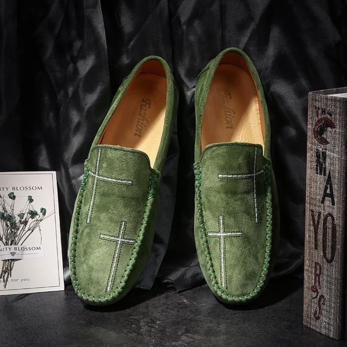 Casual Mocassins Cuir Hommes Chaussures Mode Masculine Mocassins