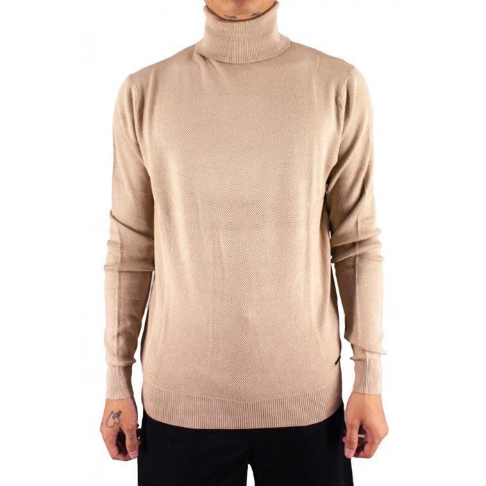 Bill Tornade Pull col roulé uni Gaby Beige Homme Beige - Cdiscount Prêt ...