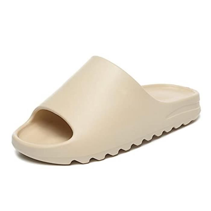 Claquette Antiderapant Femme Homme Pantoufles Confortable Leger Chaussures de Piscine Adultes de Bain Slippers Maison Ete Beige Cdiscount Chaussures