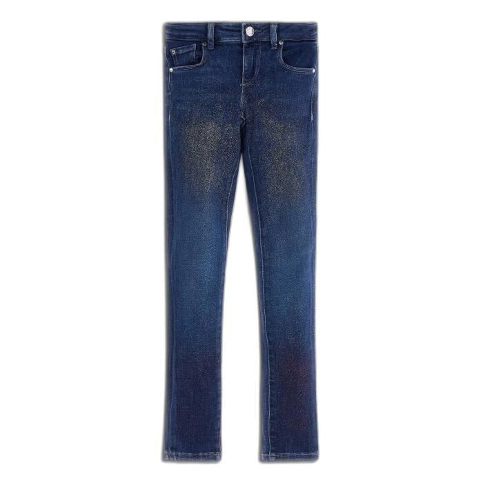 Jeans skinny à paillettes fille Guess glitter logo wash 14 ans