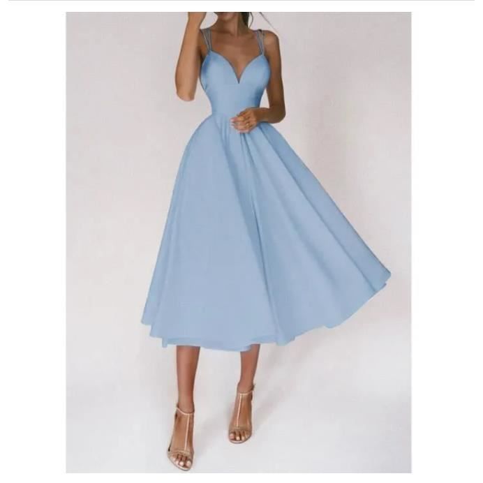 Robe Vintage Taille Haute Sans Manches – Style Rétro A-line Pour Soirée, Cocktail, Mariage