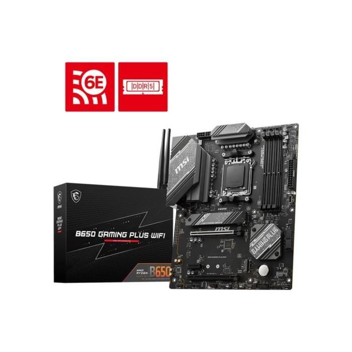 Carte Mère - MSI - B650 GAMING PLUS WIFI - DDR5 - Wi-Fi 6E/Bluetooth 5.3