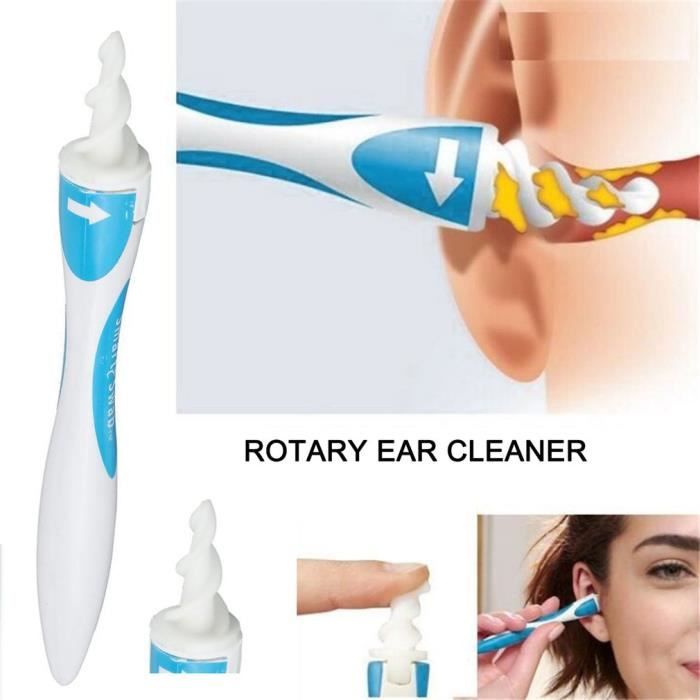 Nettoyant Oreille Ear Wax Remover Ear Cleaner Cire Epilation Oreille Kit  Nettoyage Oreille Spirale avec 16 Embouts pour Bebe Adulte