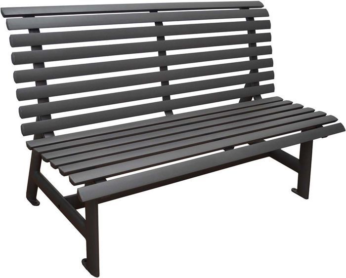 Banc De Jardin En Aluminium Square Noir Achat Vente Fauteuil Gris Cdiscount