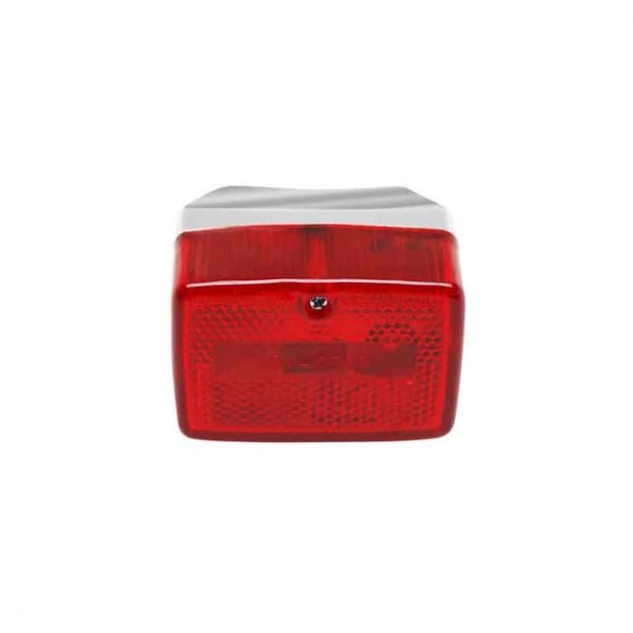PHARES FEU AR CYCLO REPLAY RC ROUGE-CHROME POUR PEUGEOT 103-MBK 51