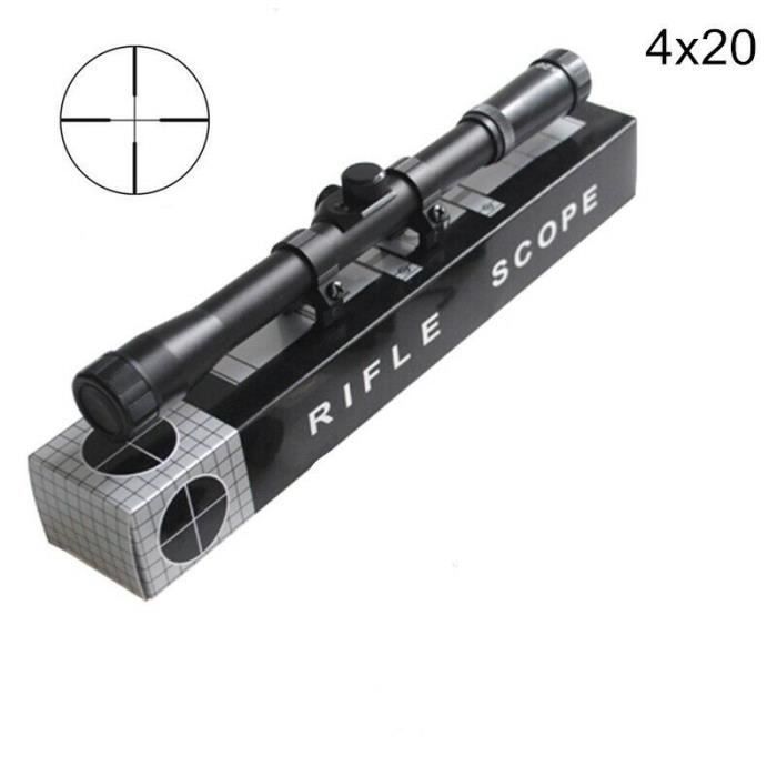 Lunette Viseur Optique Télescopique 4X20 - Airsoft - Carabine à Plomb à 22LR