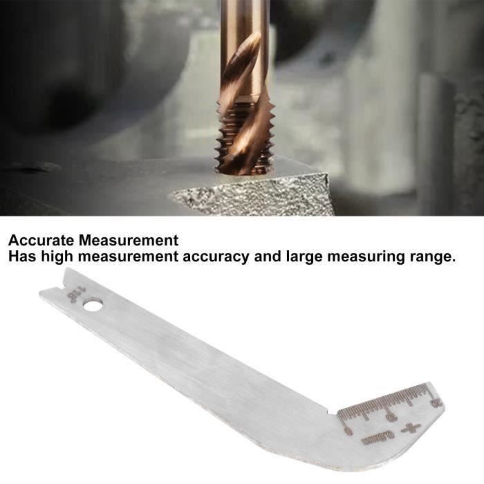 Sing-jauge d'angle de forage en métal Jauge d'angle de foret de 2 pièces  outil d'inspection d'affûteur de mesure de lame enAKO73341
