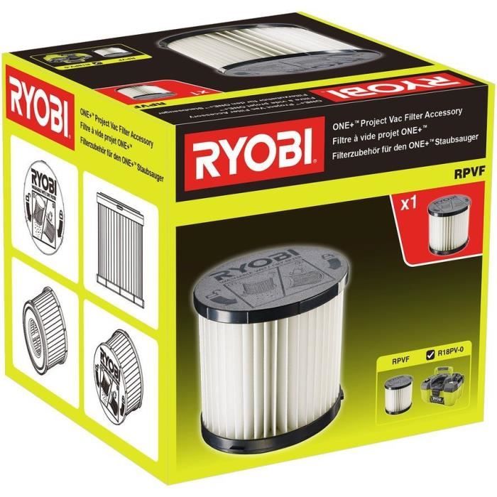 Filtre RYOBI RPVF – HEPA H12 Amovible et Lavable