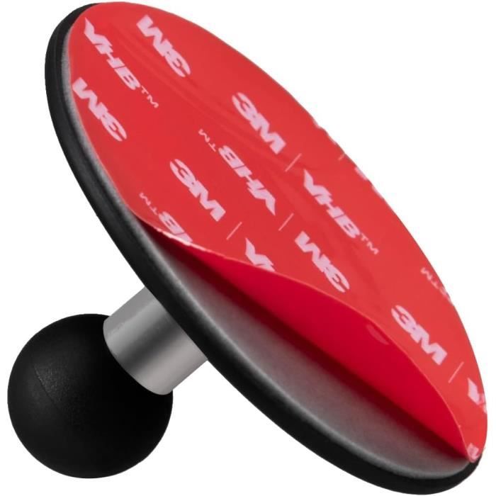 Base RAM Mounts Boule 1" (3,8 Cm) – Plaque Ronde Aluminium Anodisé Avec Bras Double Prise C, Ultra-Robuste Pour Véhicules Tout-Terrain