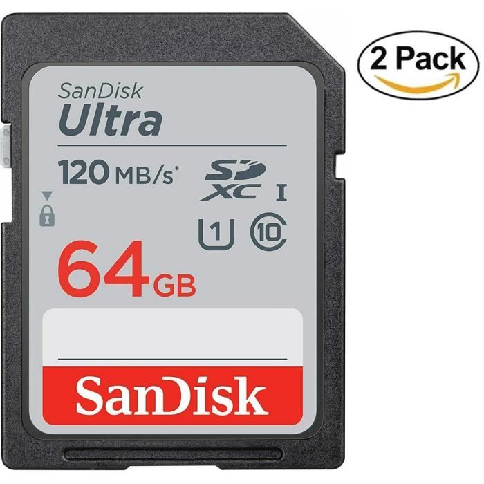 2pcs Carte Mémoire SDXC SanDisk Ultra jusqu'à 120 Mo/ classe 10 UHS I - vue 4