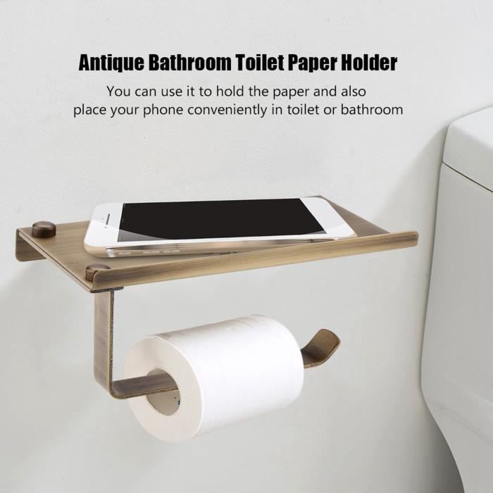 Porte-papier Vintage Antique Vintage Laiton Toilette Salle De Bains