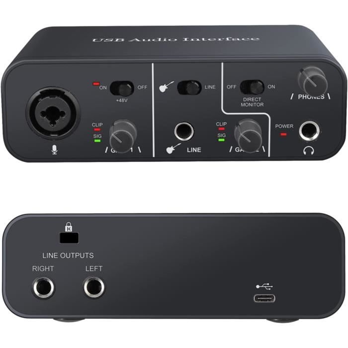 YGiTK Interface Audio USB, Carte Son Mélangeur Audio Interfaces Audio 16  bits-48 kHz pour Home Studio, Podcasteur ou Producteur,85 - Cdiscount  Informatique