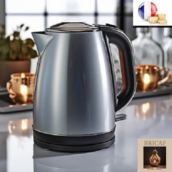 Bouilloire électrique en acier inoxydable café thé, d'eau chaude 1,8L cuisine