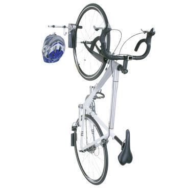 TOPEAK OneUp Wall Rack - Fixation pour plafond ou mur - Aluminium poli brillant / gomme - Gris