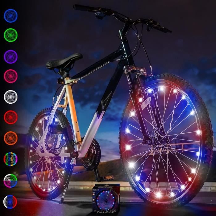 Clignotant Vélo (2 Pneus, Patriotique) Lumières Vélo Fun Pour Le Bmx, Les  Vélos De Route, Couché, Pliant, Tandem, Vélo Enfant[H423]