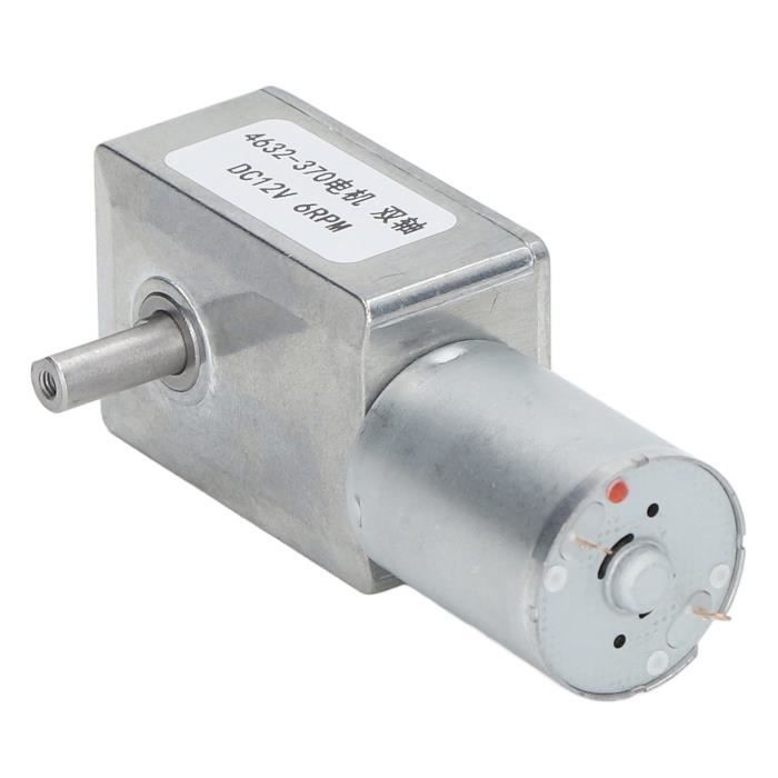 Moteur à Vis Sans Fin CC 370 - Double Arbre En Laiton, Tension 24V - Pour Petits Mécanismes Ou Robots