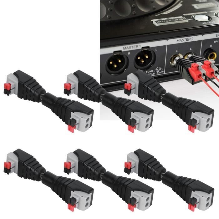 10 Paires Connecteurs DC 5.5x2.1 Mm Mâle/femelle - Pour Bande LED, Caméra CCTV - Alimentation 12V, Bornes à Vis