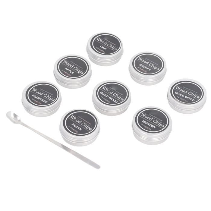 Kit 8 Copeaux De Bois Pour Fumer - Pommier, Chêne, Cerisier, Etc. | Pour Cocktails, Viandes, Fromages Fumés