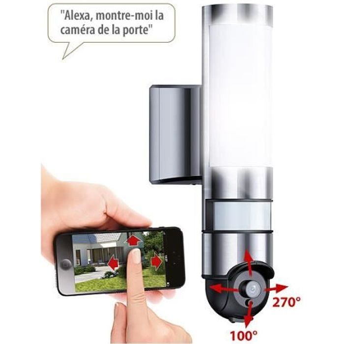 Lampe d’extérieur avec caméra IP connectée HD Cdiscount Maison