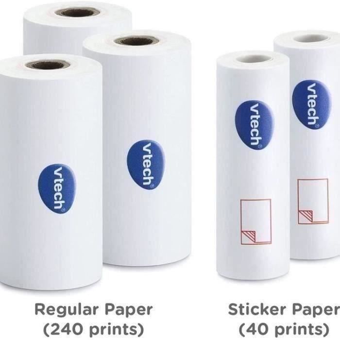 VTech - Recharge Papier Pour KidiZoom Print Cam - 3 Rouleaux Classiques + 2 Autocollants