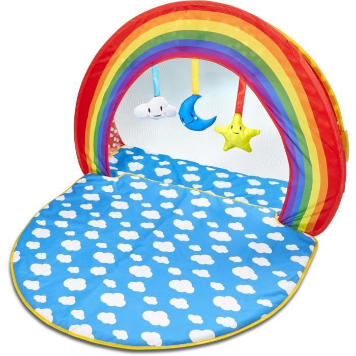 Piscine à boules 2 en 1 Rainbow - Worlds Apart - Pour bébé - Matelas détachable et lavable